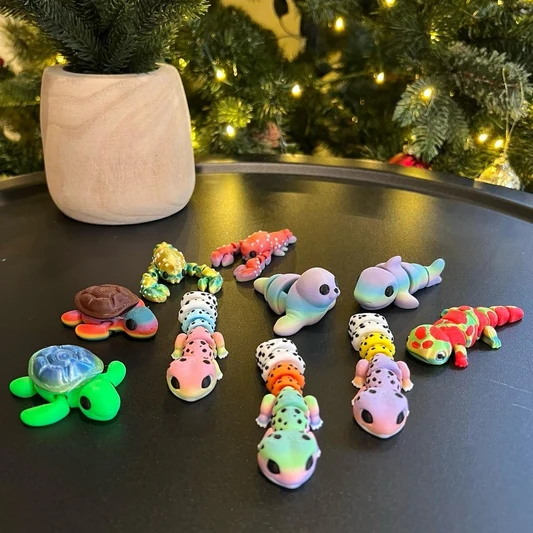 Limited edition 3D printed mini animal figures